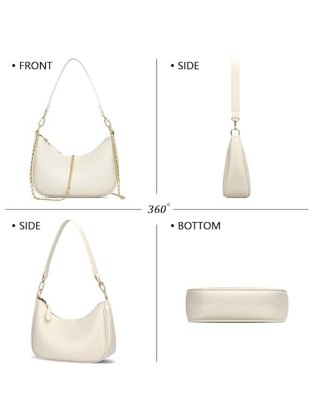 Shoulder Bag for Women Cute Hobo Purses and Handbags Retro Clutch - Picture 5 of 7